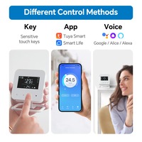 Termostato WiFi para Caldera de Gas con Retroiluminación Blanca, Control Remoto IR, Aplicación Tuya, Programación Diaria, Bloqueo Infantil