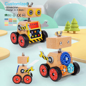 Juguete Educativo de Madera Montessori EDULAND OEM ODM, Robot de Ensamblaje para Preescolares, Juego de Aprendizaje para Coordinación Mano-Ojo - Product Image 5