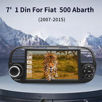 CARUPEZ 7 pouces Android DSP GPS écran tactile autoradio pour Fiat 500 2007-2015 noir/argent unité principale OEM