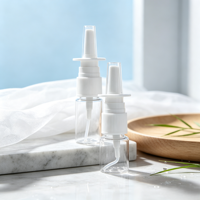 Flacon pulvérisateur nasal vide en PET de petite taille (5/10/15/20/30 ml) blanc, pompe à nez portable pour voyage, distributeur de liquide nasal