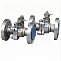 Venta al por mayor de fábrica: Válvulas de bola de acero inoxidable de 2 vías con bridas de paso completo DN50 para productos químicos industriales