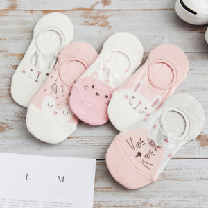 Set da 5 pezzi con calzini alla caviglia animali carini da donna - Product Image 1