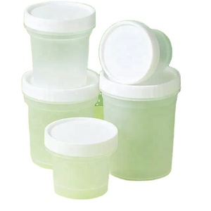 Food Grade PP Ice Cream <b>Containers</b> 100ml 200ml 300ml 500ml Heat Resistant Pudding Jars with Leakproof Cap - Product Image 1