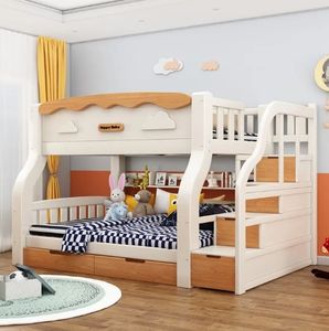 Letto a Castello Robusto in Legno Massello per Bambini Letto Madre-Figlio Multifunzionale per la Casa Letto Alto e <span class=keywords><strong>Basso</strong></span> - Product Image 5
