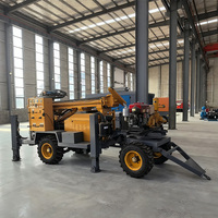 300m de profondeur de forage pneumatique roue en caoutchouc plate-forme de forage noyau composant pompe eau bien Machine