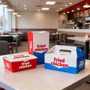 Impresión de diseño personalizado <span class=keywords><strong>Caja</strong></span> de embalaje de pollo frito para llevar Papas fritas Almuerzo <span class=keywords><strong>Caja</strong></span> de papel Embalaje de comida rápida <span class=keywords><strong>Caja</strong></span> de cartón - Product Image 3