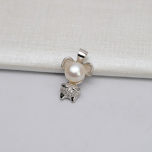S925 Silver Female <b>Pendant</b> with Zodiac Pig Design DIY <b>Pearl</b> 8-9 Accessories Tray 601 Crystal <b>Charms</b> & <b>Pendants</b> - Product Image 3