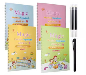 Cuaderno de Práctica de Caligrafía Mágica para Niños, Libro de Trazado de Números para Preescolares, Juego de Cuadernos de Caligrafía Mágica Práctico para Niños - Product Image 1