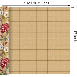 Wildflowers <b>Wrapping</b> <b>Paper</b> Roll 17 Inch X 16.5 Feet Kraft Floral Gift Wrap Eco Friendly Craft Packaging <b>Paper</b> - Product Image 4