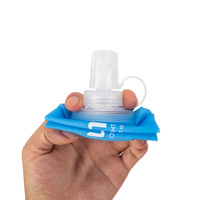 Vente en gros d'usine, bouteille d'eau de randonnée en TPU de 250 ml et 480 ml, gourde souple pliable pour la course à pied avec logo personnalisé