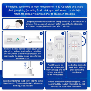 THC COC AMP MET 구강 타액 신속 검사 키트 플라스틱 수동 힘으로 만든 병리학 분석 장비 - Product Image 6
