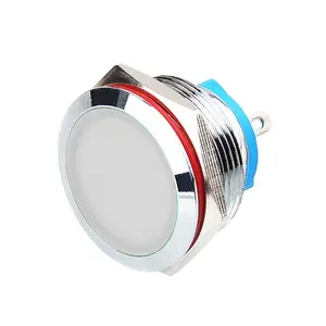 Luci di indicatore WD22mm lampada pilota a LED in metallo con perno a vite/plug-in type12V24V36V220V scocca in ottone