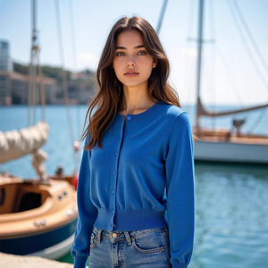 <span class=keywords><strong>2025</strong></span> mùa xuân phong cách mới của phụ nữ thanh lịch thời trang dài tay áo cardigan Áo khoác len 30% đi lại linh hoạt dệt kim dệt - Product Image 3