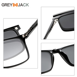 Gafas de sol polarizadas Grey Jack, montura negra TR90, protección UV400, visión nocturna, unisex, bisagras de resorte - Product Image 3