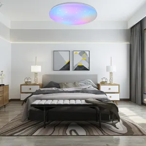 CW ışık ayarlamak RGB kısılabilir yuvarlak temiz ev dekoratif aydınlatma yüzey montaj akıllı tasarım çocuk odası yatak odası Led tavan ışık