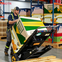 Chariot électrique pliable à chenilles pour escaliers, capacité de charge 400 kg, châssis en acier, 5 roues, pour déménagement domestique