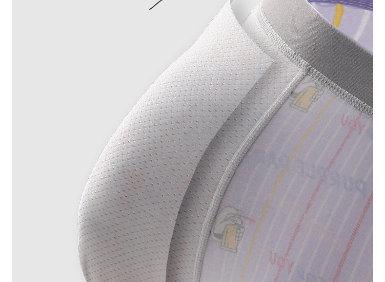 Youth Print Cotton-Blend Boxer Brief (BYH19): fabric and leg-opening construction close-up