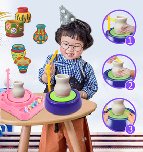 Bview Art Art Pottery Studio Tour de potier Kit d'artisanat artistique pour les radeaux et les activités à domicile Jouet éducatif École à domicile - Product Image 3