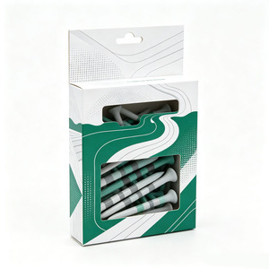 Boîte en carton pliable personnalisée pour tee de golf imprimés, boîte à cartes pour tee de golf, emballage OEM pour accessoires de golf - Product Image 5