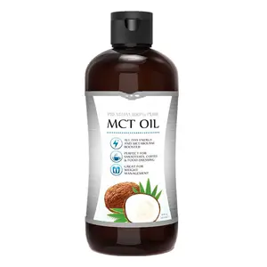 ฉลากส่วนตัวน้ํามัน MCT อินทรีย์บริสุทธิ์ C8 C10 Keto น้ํามันมะพร้าว MCT สําหรับทําอาหารเกรดอาหาร