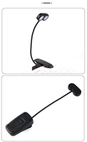 Lampe LED neuve, protection des yeux, petite abat-jour en plastique, modèle à piles, lampe de lecture à pince, dortoir étudiant, chambre à coucher
