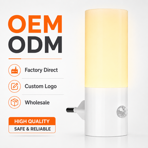Lampe de nuit à détecteur de mouvement automatique, LED, à brancher, lumière blanche chaude 2700K, pour chambre, salle de bain, escalier, boîtier ABS - Product Image 1