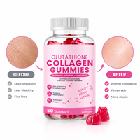 Gummies au collagène hydrolysé Youthful Glow 500mg par gomme, Biotine, Vitamine C, Acide Hyaluronique, Pectine, Végétalien, Faible en sucre pour la peau au quotidien