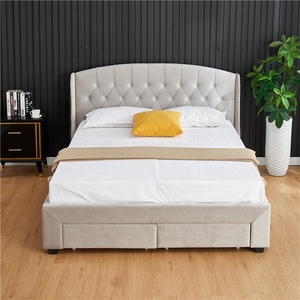 <span class=keywords><strong>Letto</strong></span> imbottito <span class=keywords><strong>con</strong></span> testiera a volant e piattaforma, <span class=keywords><strong>con</strong></span> quattro cassetti contenitore laterali, robusta struttura in legno <span class=keywords><strong>con</strong></span> doghe, mobile <span class=keywords><strong>letto</strong></span> per camera da <span class=keywords><strong>letto</strong></span> - Product Image 5