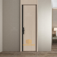Arrivée écologique sans peinture entrée cristal de carbone insonorisé couleur correspondant hôtel pour porte en bois nouvelle porte de taux de feu en bois