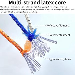 Cordon élastique réfléchissant de 60 pieds, 2,5 mm, luminescent dans le noir, corde élastique antichoc pour bricolage, artisanat, camping, randonnée, bracelets, lacets de chaussures - Product Image 3