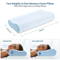 Oreiller ergonomique cervical en mousse à mémoire de forme rafraîchissante pour le soutien du cou et le soulagement des douleurs cervicales pendant le sommeil