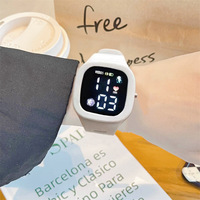 Jam Tangan Olahraga Fashion Anak-Anak Terlaris Berkualitas Tinggi Model Antik Persegi Modis Digital Layar Sentuh LED