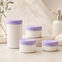 Pot cosmétique portable en PP avec couvercle rabattable, anti-fuite, pour crème, échantillon de voyage, pour lotion, baume, beurre corporel, emballage de soins de la peau