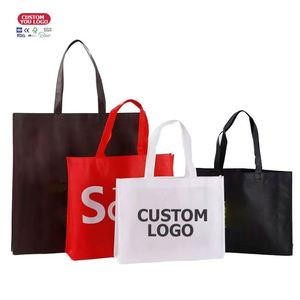 Bolsa de Compras de Tela Reciclable Personalizada con Impresión Personalizada, Bolsas de TNT No Tejidas para Comestibles - Product Image 1