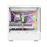 Boîtier OEM pour PC de jeu avec affichage de la température Atx Matx Boîtier pour ordinateur de jeu avec verre trempé pour boîtiers et tours d'ordinateur