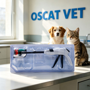 Instrumento Veterinario OSCAT, <span class=keywords><strong>Grapadora</strong></span> Quirúrgica Desechable con Cuchilla Curva para Cirugía del Tracto Digestivo Animal, Cierre Quirúrgico, Clínica Veterinaria - Product Image 1