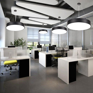 Black LED Pendant <b>Light</b> Stainless Steel Body Gold Plastic <b>Drum</b> <b>Shade</b> 3500K Warm White Anti-Glare Adjustable Height Dimmable - Product Image 4
