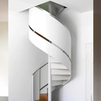 Escalier en colimaçon en fer à petits trous, design personnalisé pour loft, villa auto-construite, bar, fabricants d'escaliers en arc