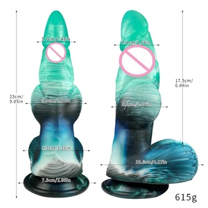 9 INCH Realistic Monster Alien Horse Inflatable Anal <b>Dildo</b> with Suction Cup - Product Image 3