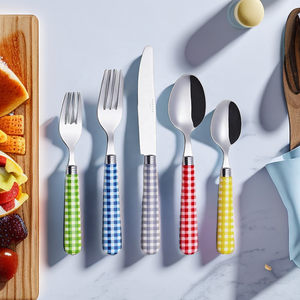 Fabricant WUJO Logo personnalisé Contact alimentaire <span class=keywords><strong>Couverts</strong></span> en plastique en acier inoxydable écologiques pour enfants pour cadeaux promotionnels - Product Image 2