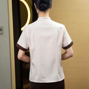 Touchhealthy Unisex Hotel Personal Uniformes Stand Collar con logotipo personalizado Precio de suministro a granel - Product Image 3