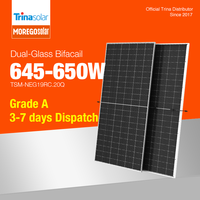 Modules photovoltaïques Trina Solar N-type TOPCon ultra bifaciaux double vitrage anti-poussière 640W 635W 630W pour centrale photovoltaïque BESS