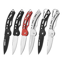 Facile à transporter en plein air EDC Camping poche survie Multitool couteau en acier inoxydable petit pliant coupe-fruits porte-clés couteau