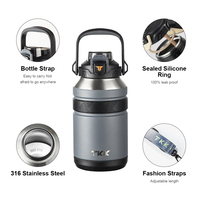 Bouteille d'eau isotherme en acier inoxydable 18/10 à double paroi sous vide, sans BPA, écologique, 50oz 32oz, avec logo personnalisé OEM ODM, maintien au chaud/froid 12-24h