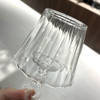 Lampe de table de type bougie, porte-bougie en verre soufflé pour la décoration de mariage et de la maison
