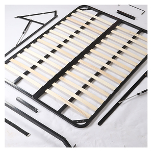 Khung giường kim loại phẳng gia cố bằng gỗ Poplar, chất lượng cao, giường nổi với đế gỗ, khung đỡ đáy giường bằng kim loại cho phòng ngủ - Product Image 5