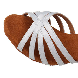 Chaussures de <span class=keywords><strong>danse</strong></span> latine/salsa à talons hauts en satin, 7 cm, pour femmes, semelle souple en daim, chaussures de <span class=keywords><strong>danse</strong></span> de salon - Product Image 6