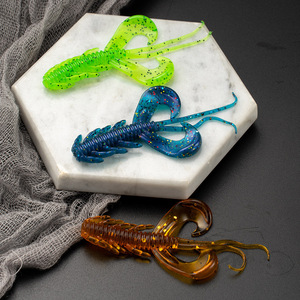 Nouveau design 5cm/1.9g crevettes appâts souples leurre de pêche TPR flottant écrevisses actives salées pour Texas Rigs Jig Ned Split <span class=keywords><strong>Drop</strong></span> <span class=keywords><strong>Shot</strong></span> - Product Image 1