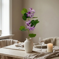 Bouquet de fleurs artificielles en soie violette, lavande, rose, hortensia, orchidée, iris, décoration pour événements de mariage