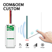 Manke 12V 5A 60W Interrupteur intelligent à double touche tactile bidirectionnel avec variateur de lumière, capteur capacitif, pour éclairage LED et dégivreur anti-buée, 1,5-2m, trois couleurs